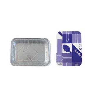 05 Envases Aluminio 240640-6 piezas 650 cc. con tapa cartón (Paquete de 100 uds.)