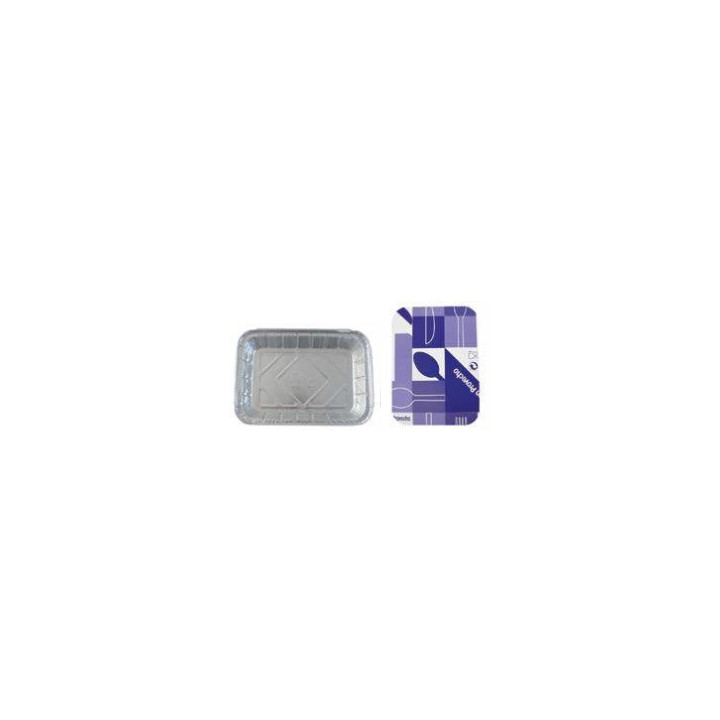05 Envases Aluminio 240640-6 piezas 650 cc. con tapa cartón (Paquete de 100 uds.)