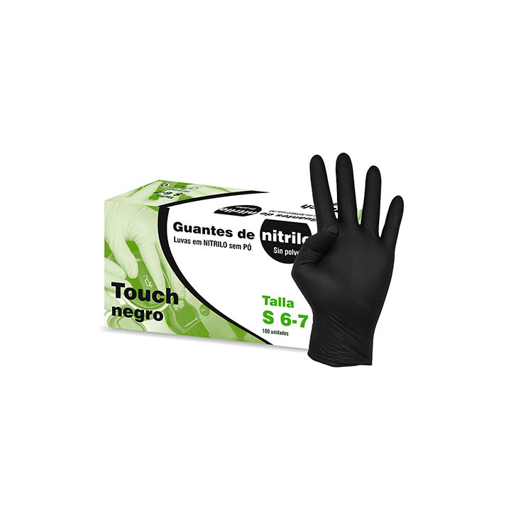 12 Guantes Nitrilo Negro (100 uds.) -L