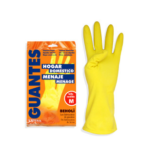 03 Guantes Goma Flockados (12 paq.) -G