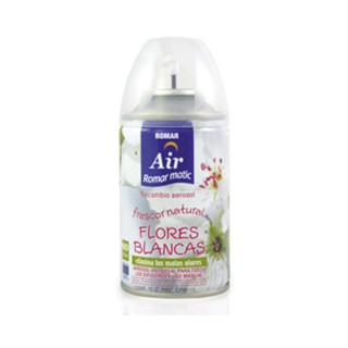 08 Bote Carga Ambientador Flores Blancas 250 ml