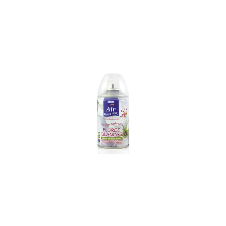 08 Bote Carga Ambientador Flores Blancas 250 ml