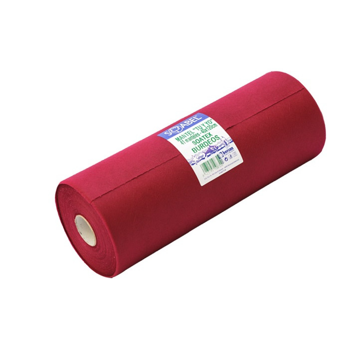 13 Rollo Mantel / Camino Mesa TNT precorte cada 30 cm, 0'4x48 m Burdeos